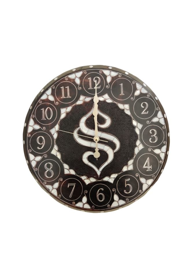Hediyelik Ahşap Duvar Saati Semerkand Logo İşlemeli
